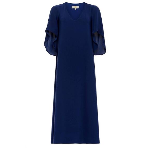 Anna Cate Meredith Maxi Dress Quiet Luxury Career Classic Navy Size XS - Picture 1 of 9